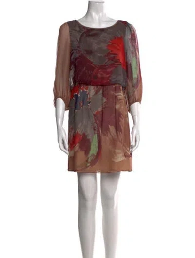 Pre-owned Tibi Silk Mini Dress In Multi