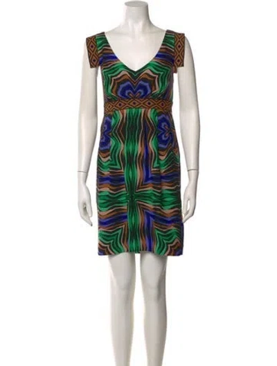 Pre-owned Tibi Silk Mini Dress In Multi