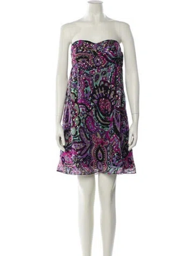 Pre-owned Tibi Silk Mini Dress In Multi