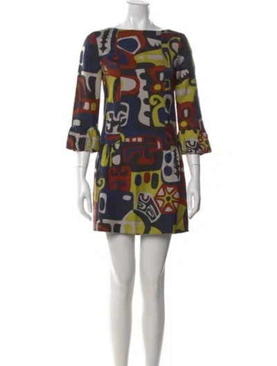 Pre-owned Tibi Silk Mini Dress In Multi