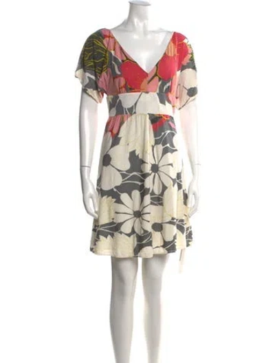 Pre-owned Tibi Silk Mini Dress In Multi