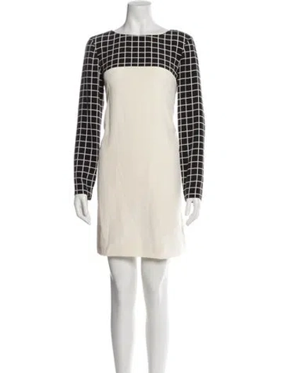 Pre-owned Tibi Silk Mini Dress In Neutral
