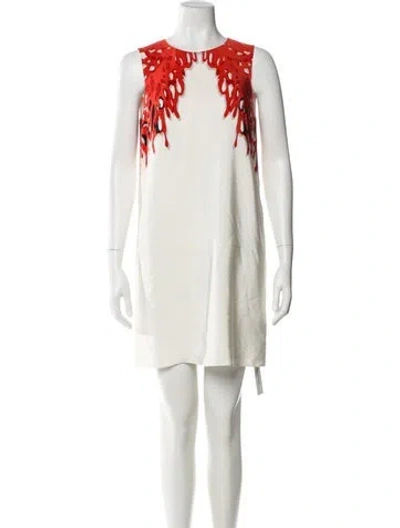 Pre-owned Tibi Silk Mini Dress In Neutral