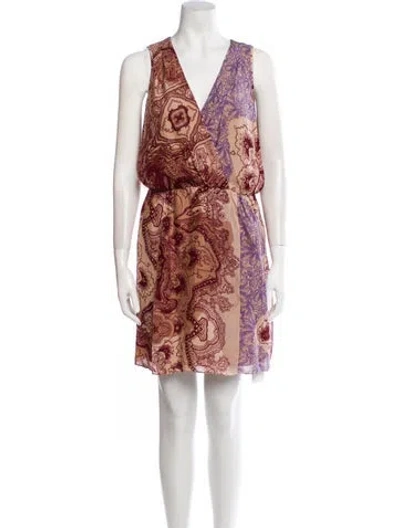 Pre-owned Tibi Silk Mini Dress In Neutral