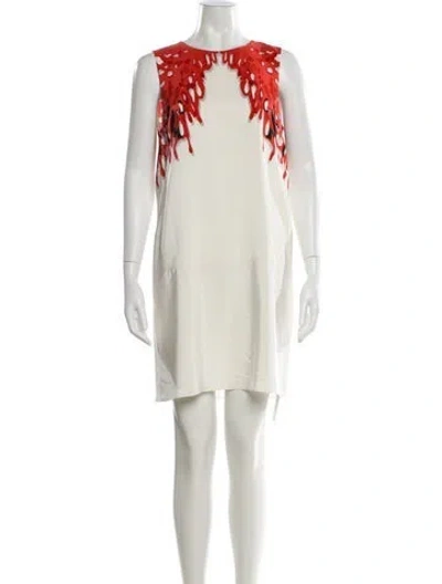 Pre-owned Tibi Silk Mini Dress In Neutral