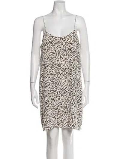 Pre-owned Tibi Silk Mini Dress In Neutral