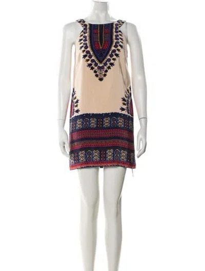 Pre-owned Tibi Silk Mini Dress In Neutral