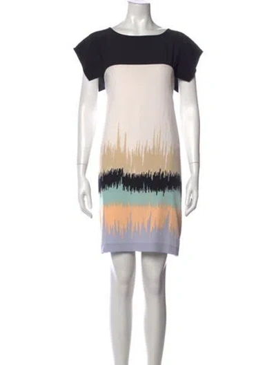 Pre-owned Tibi Silk Mini Dress In Neutrals