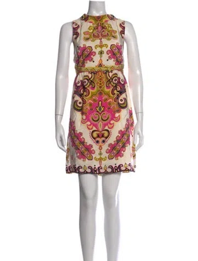 Pre-owned Tibi Silk Mini Dress In Neutrals