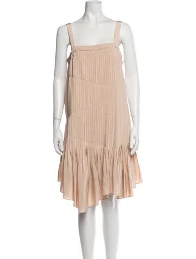 Pre-owned Tibi Silk Mini Dress In Neutrals