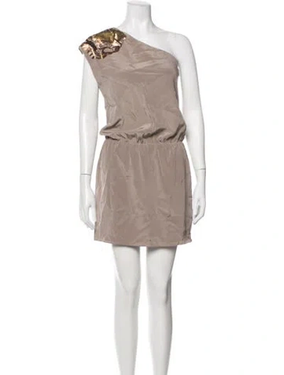 Pre-owned Tibi Silk Mini Dress In Neutrals