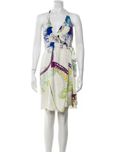 Pre-owned Tibi Silk Mini Dress In Neutrals