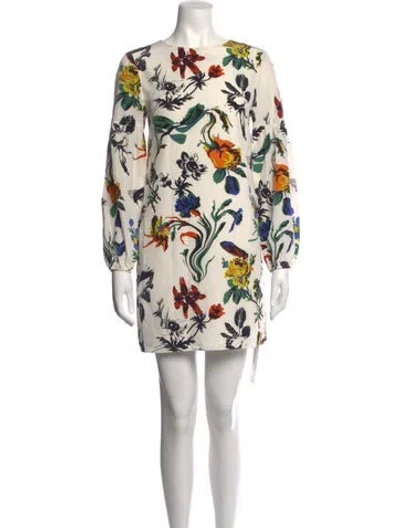 Pre-owned Tibi Silk Mini Dress In Neutrals