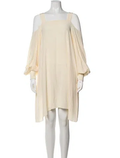 Pre-owned Tibi Silk Mini Dress In Neutrals