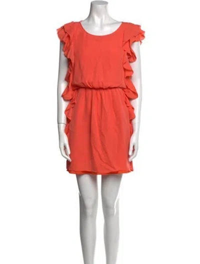 Pre-owned Tibi Silk Mini Dress In Orange