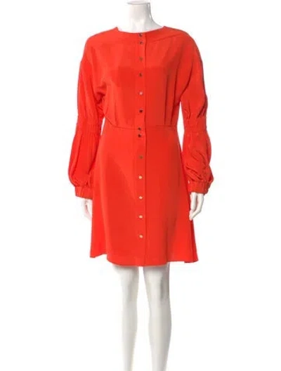 Pre-owned Tibi Silk Mini Dress In Orange