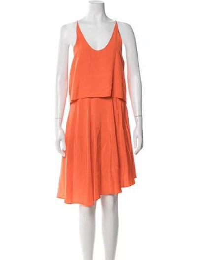 Pre-owned Tibi Silk Mini Dress In Orange