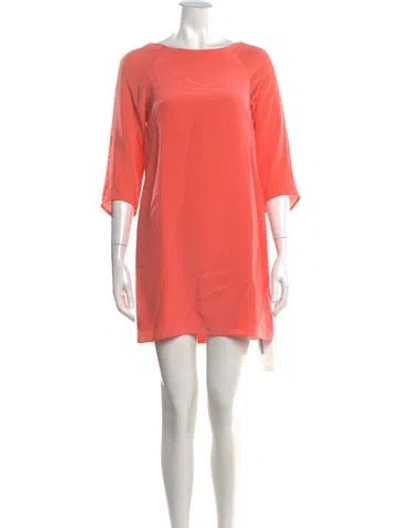 Pre-owned Tibi Silk Mini Dress In Orange
