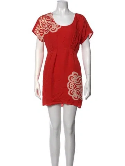 Pre-owned Tibi Silk Mini Dress In Orange