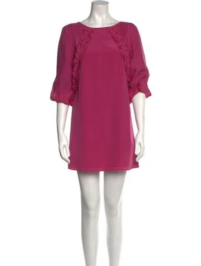 Pre-owned Tibi Silk Mini Dress In Pink