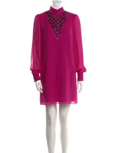 Pre-owned Tibi Silk Mini Dress In Pink