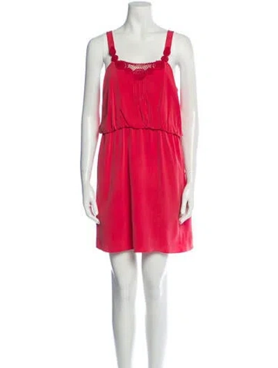 Pre-owned Tibi Silk Mini Dress In Pink