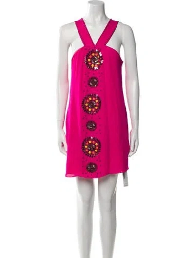 Pre-owned Tibi Silk Mini Dress In Pink