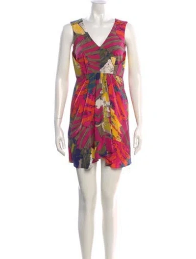 Pre-owned Tibi Silk Mini Dress In Pink