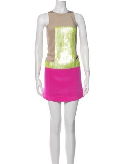 Pre-owned Tibi Silk Mini Dress In Pink