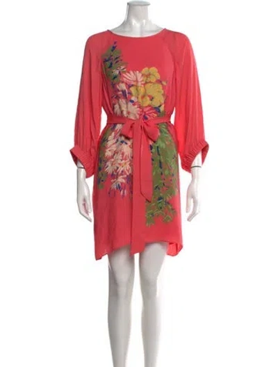 Pre-owned Tibi Silk Mini Dress In Pink