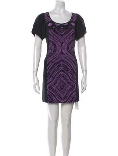 Pre-owned Tibi Silk Mini Dress In Purple
