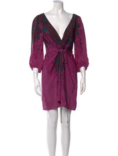 Pre-owned Tibi Silk Mini Dress In Purple