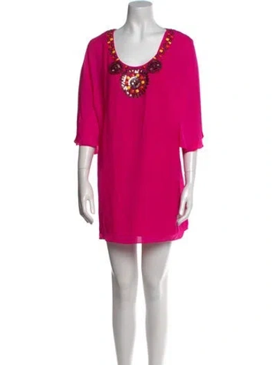 Pre-owned Tibi Silk Mini Dress In Purple