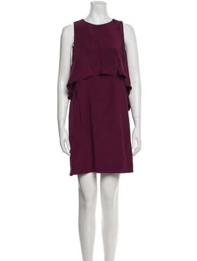 Pre-owned Tibi Silk Mini Dress In Purple