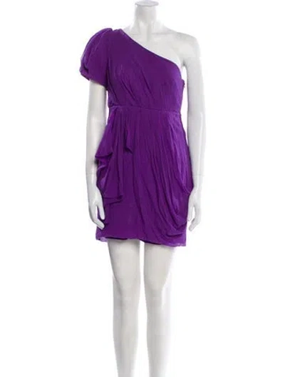 Pre-owned Tibi Silk Mini Dress In Purple