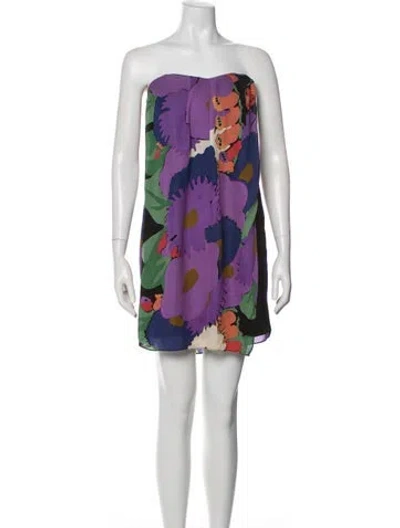 Pre-owned Tibi Silk Mini Dress In Purple