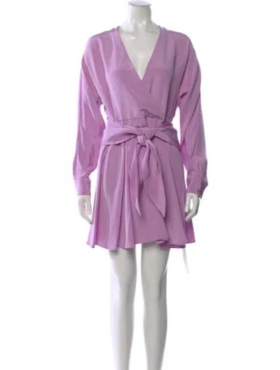 Pre-owned Tibi Silk Mini Dress In Purple