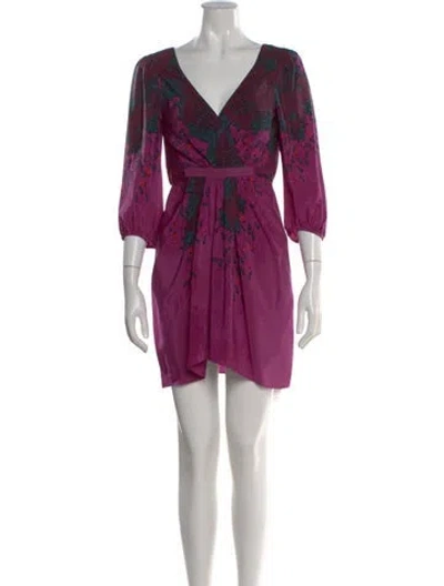 Pre-owned Tibi Silk Mini Dress In Purple