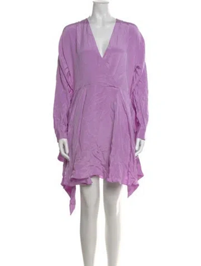 Pre-owned Tibi Silk Mini Dress In Purple