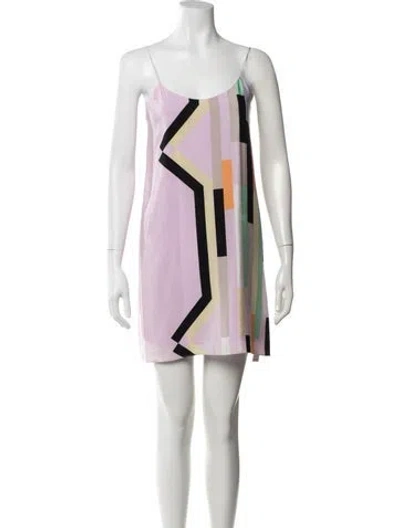 Pre-owned Tibi Silk Mini Dress In Purple