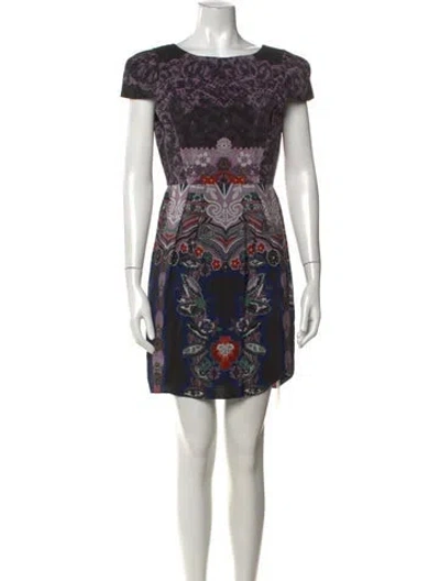 Pre-owned Tibi Silk Mini Dress In Purple