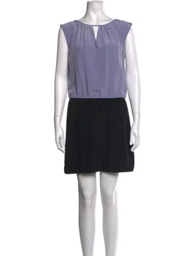 Pre-owned Tibi Silk Mini Dress In Purple