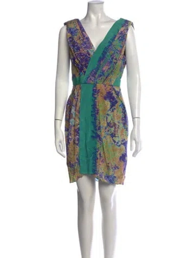 Pre-owned Tibi Silk Mini Dress In Purple