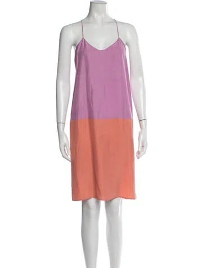 Pre-owned Tibi Silk Mini Dress In Purple