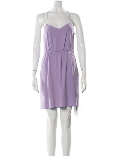 Pre-owned Tibi Silk Mini Dress In Purple
