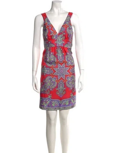 Pre-owned Tibi Silk Mini Dress In Red