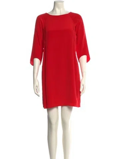 Pre-owned Tibi Silk Mini Dress In Red