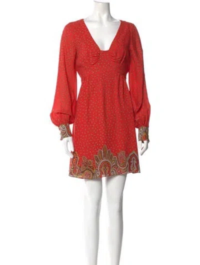 Pre-owned Tibi Silk Mini Dress In Red