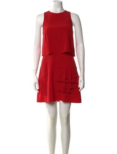 Pre-owned Tibi Silk Mini Dress In Red