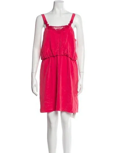 Pre-owned Tibi Silk Mini Dress In Red
